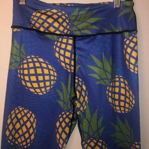 Spandex Pineapple Print Workout Pants